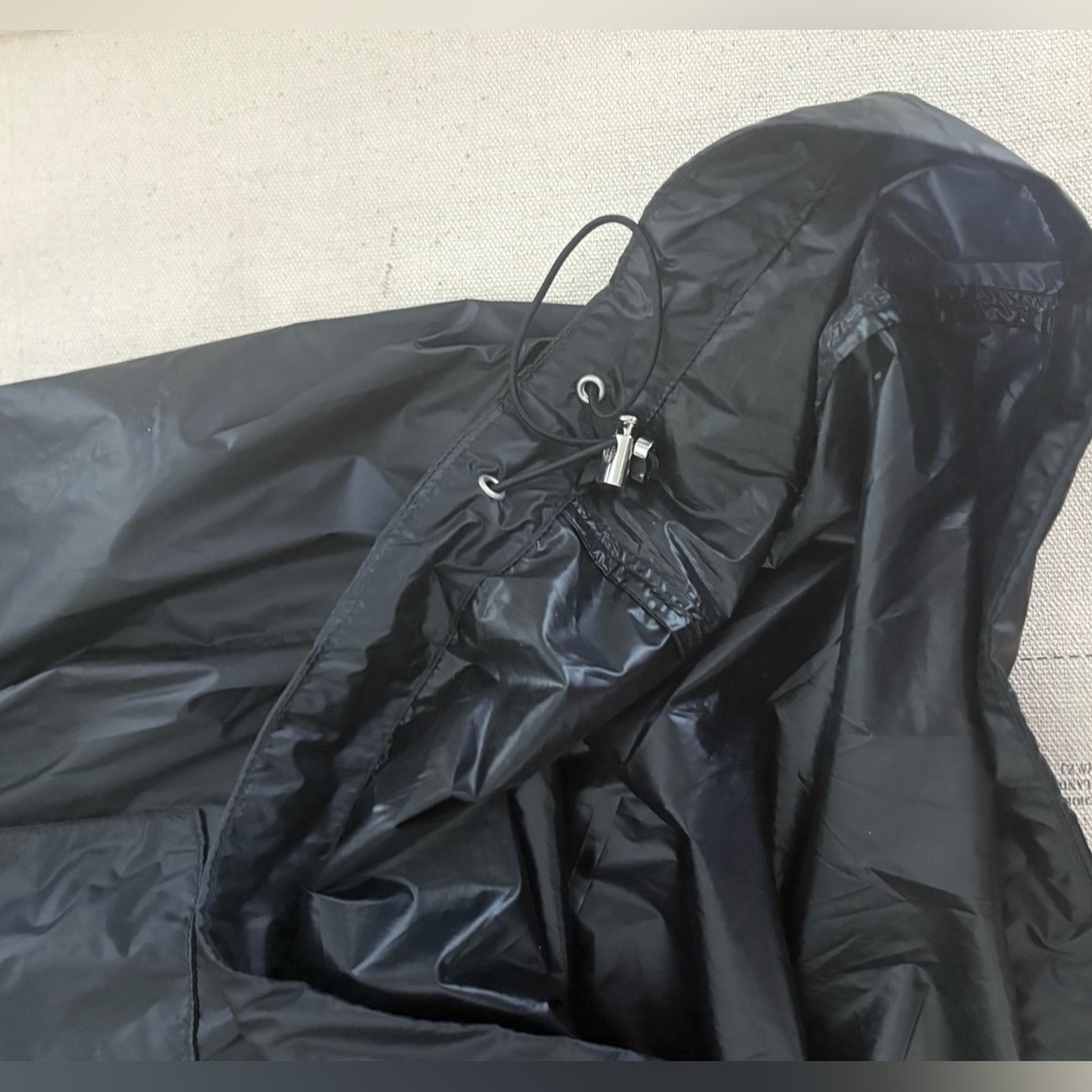Peuterey Full Length Windbreaker Jacket Hooded Size 40 Black - Picture 9 of 16